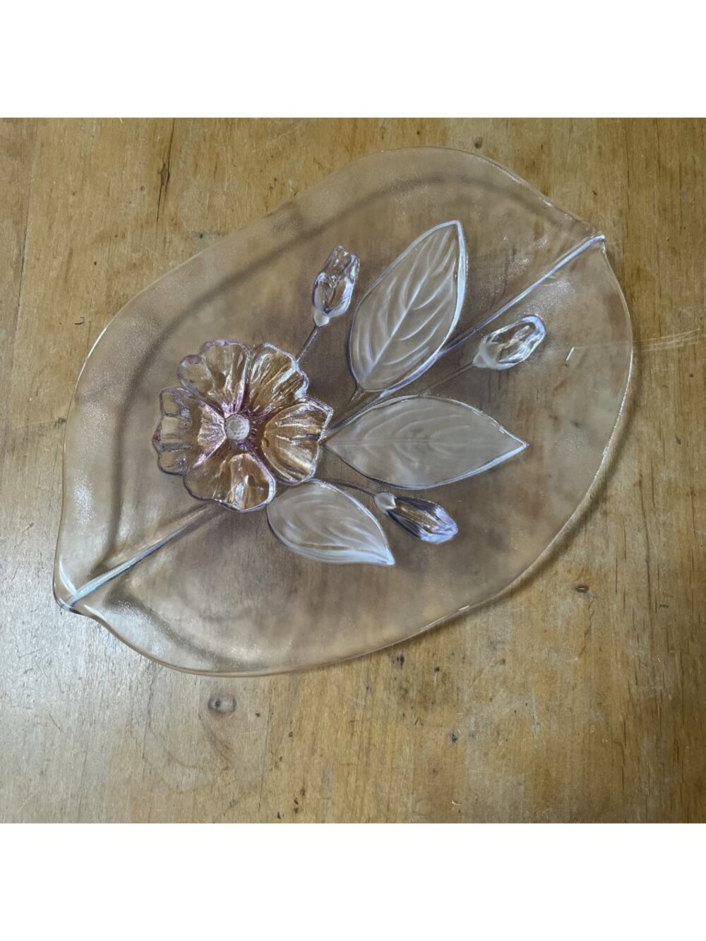 Vintage 3d Mikasa Rosella Walther Cake Plate Raised Etched Pink Floral Germany